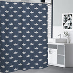 Shark Fish Pattern Print Shower Curtain