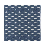 Shark Fish Pattern Print Silk Bandana