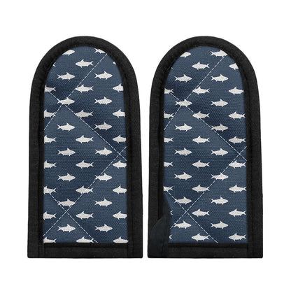 Shark Fish Pattern Print Skillet Handle Cover