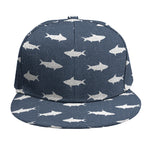 Shark Fish Pattern Print Snapback Cap