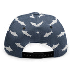 Shark Fish Pattern Print Snapback Cap