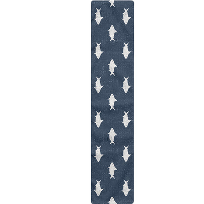 Shark Fish Pattern Print Table Runner