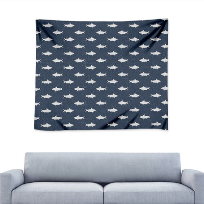 Shark Fish Pattern Print Tapestry