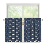 Shark Fish Pattern Print Tier Curtains