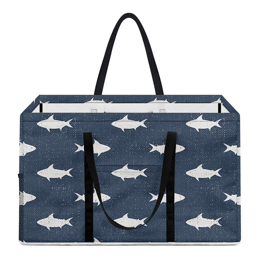 Shark Fish Pattern Print Utility Tote Bag