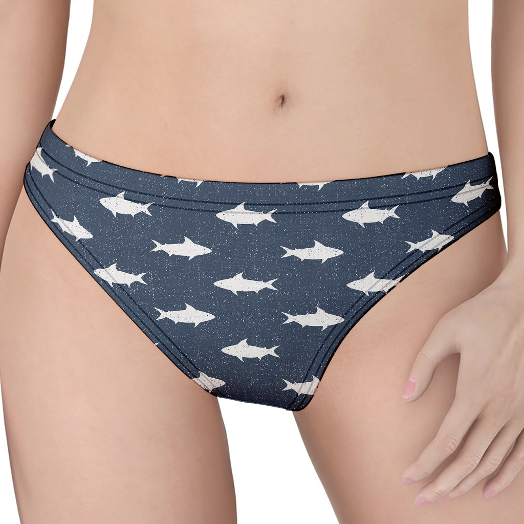 Shark Fish Pattern Print Women's Thong