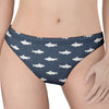 Shark Fish Pattern Print Women's Thong