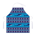 Shark Knitted Pattern Print Adjustable Apron