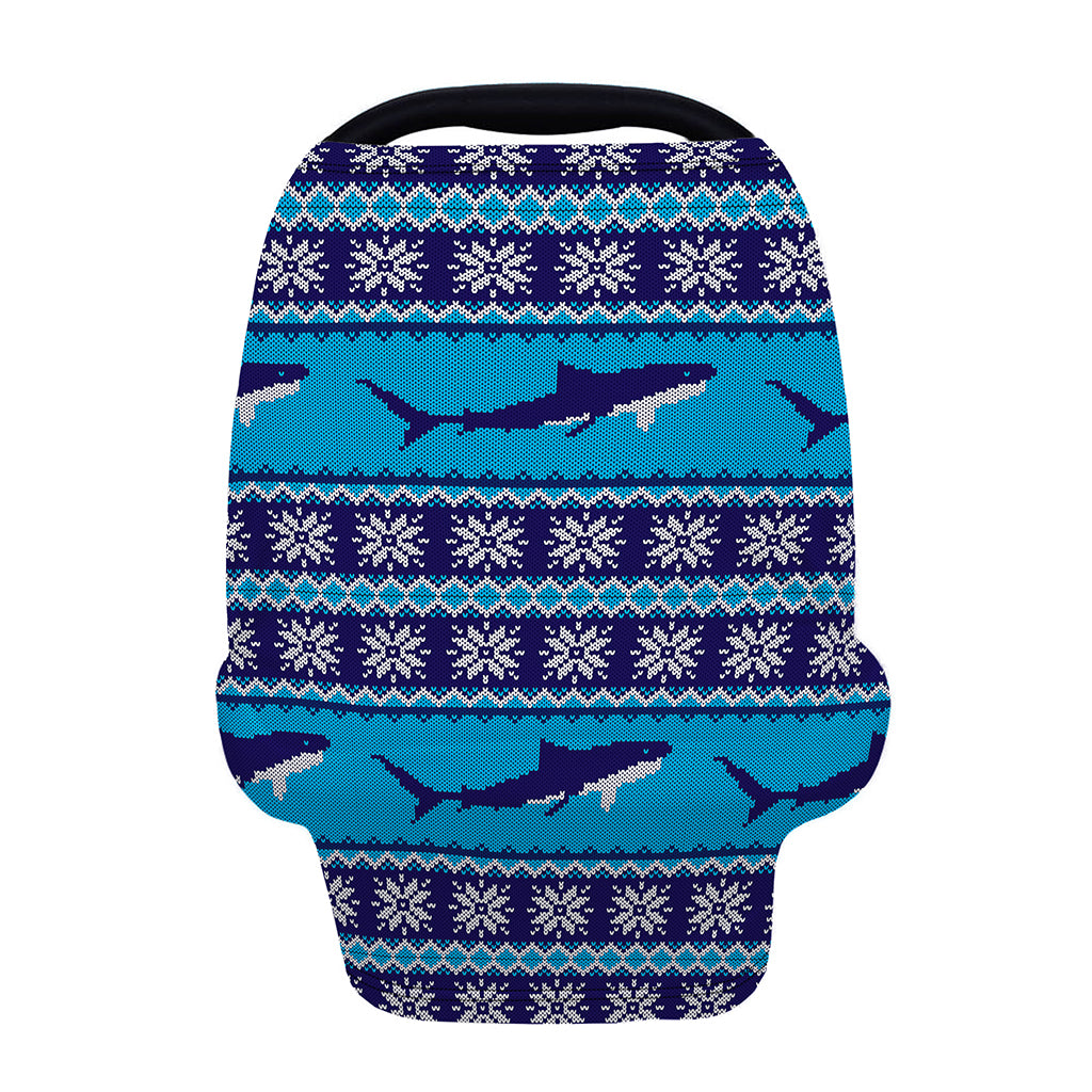 Shark Knitted Pattern Print Baby Seat Cover