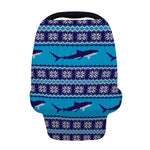 Shark Knitted Pattern Print Baby Seat Cover