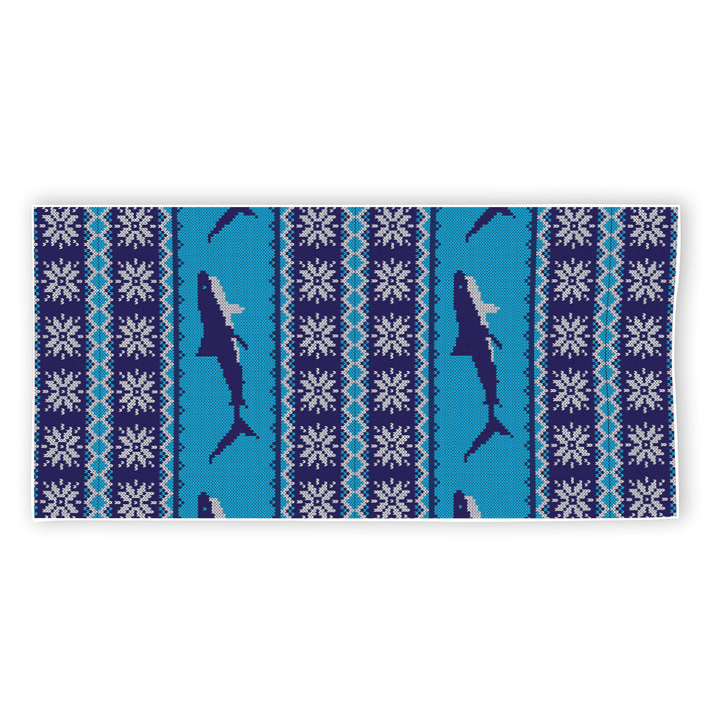 Shark Knitted Pattern Print Beach Towel