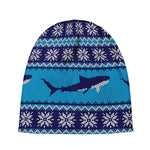 Shark Knitted Pattern Print Beanie