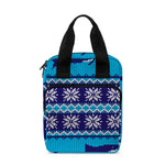 Shark Knitted Pattern Print Bible Tote Bag