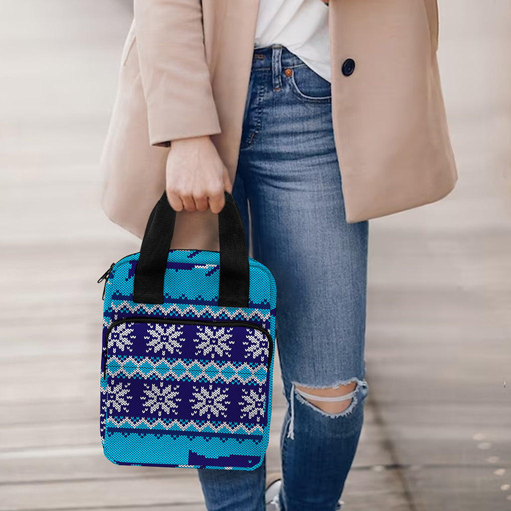 Shark Knitted Pattern Print Bible Tote Bag