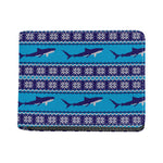 Shark Knitted Pattern Print Bifold Wallet