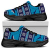 Shark Knitted Pattern Print Black Chunky Shoes