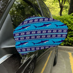 Shark Knitted Pattern Print Car Side Mirror Covers
