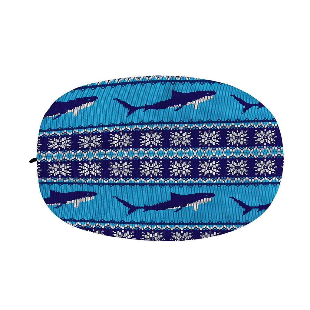 Shark Knitted Pattern Print Car Side Mirror Covers