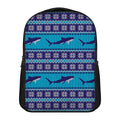 Shark Knitted Pattern Print Casual Backpack