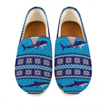 Shark Knitted Pattern Print Casual Shoes