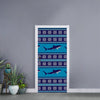 Shark Knitted Pattern Print Door Sticker