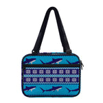 Shark Knitted Pattern Print Double Strap Bible Bag