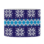 Shark Knitted Pattern Print Drum Lamp Shade