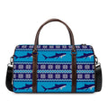 Shark Knitted Pattern Print Duffel Bag