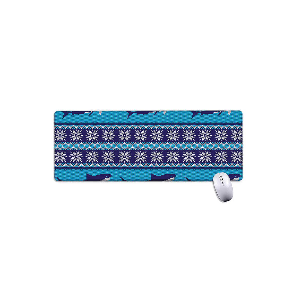 Shark Knitted Pattern Print Extended Mouse Pad