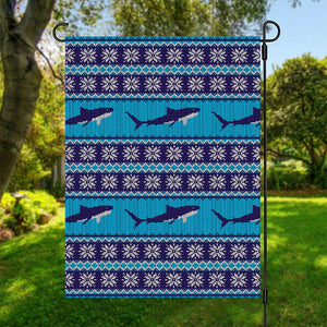 Shark Knitted Pattern Print Garden Flag