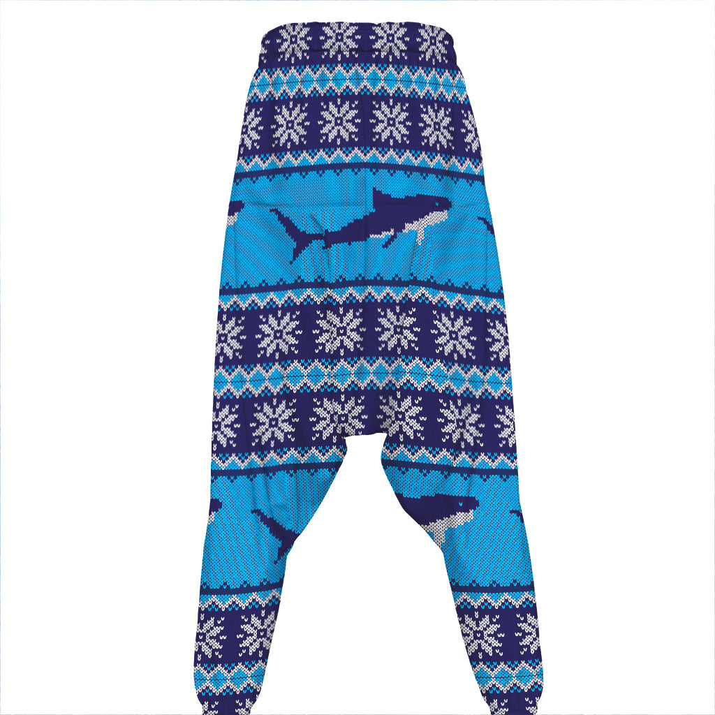 Shark Knitted Pattern Print Hammer Pants