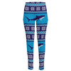 Shark Knitted Pattern Print High-Waisted Pocket Leggings