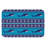 Shark Knitted Pattern Print Indoor Door Mat