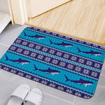 Shark Knitted Pattern Print Indoor Door Mat