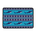 Shark Knitted Pattern Print Kitchen Mat