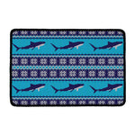 Shark Knitted Pattern Print Kitchen Mat