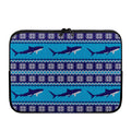Shark Knitted Pattern Print Laptop Sleeve