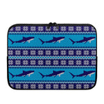Shark Knitted Pattern Print Laptop Sleeve