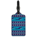 Shark Knitted Pattern Print Luggage Tag