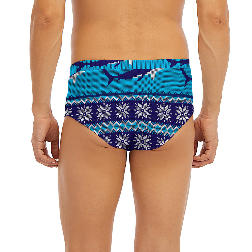 Shark Knitted Pattern Print Men's Briefs