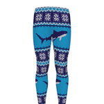 Shark Knitted Pattern Print Men's leggings