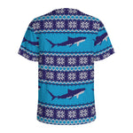 Shark Knitted Pattern Print Men's Sports T-Shirt