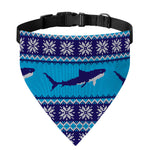Shark Knitted Pattern Print Over The Collar Dog Bandana