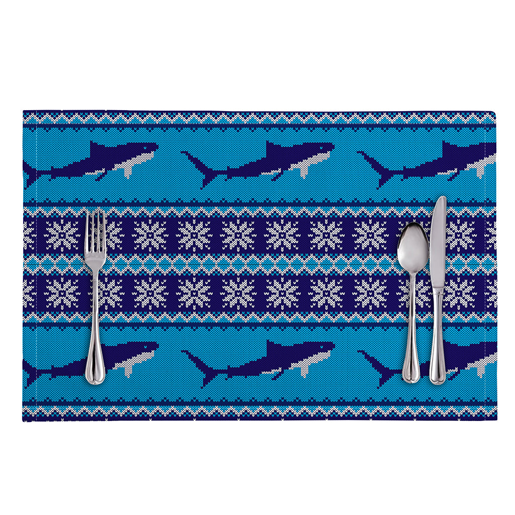 Shark Knitted Pattern Print Placemat