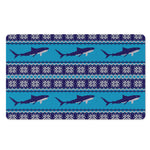 Shark Knitted Pattern Print Polyester Doormat