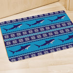 Shark Knitted Pattern Print Polyester Doormat