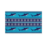 Shark Knitted Pattern Print Polyester Flag