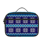 Shark Knitted Pattern Print Portable Lunch Bag