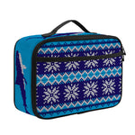 Shark Knitted Pattern Print Portable Lunch Bag