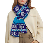 Shark Knitted Pattern Print Scarf